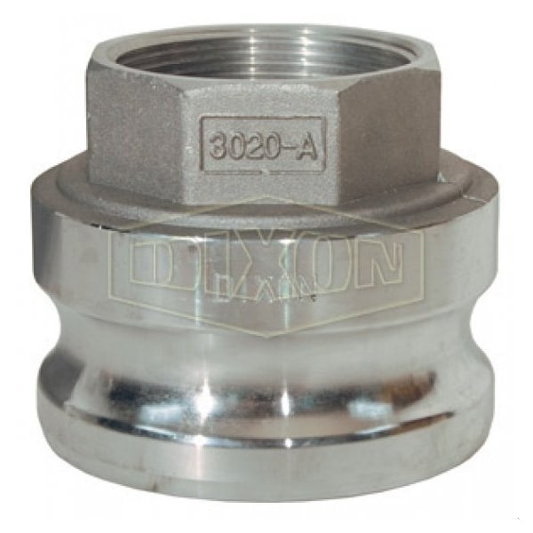 Global Type A Jump Size Cam & Groove Adapter, 4 x 3 in Nominal, Male Adapter x FNPT End Style, Alumi